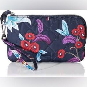 VERA BRADLEY REACTIVE Zip Id Lanyard MAYFAIR IN BLOOM #26077-U03 Key Ring NWT